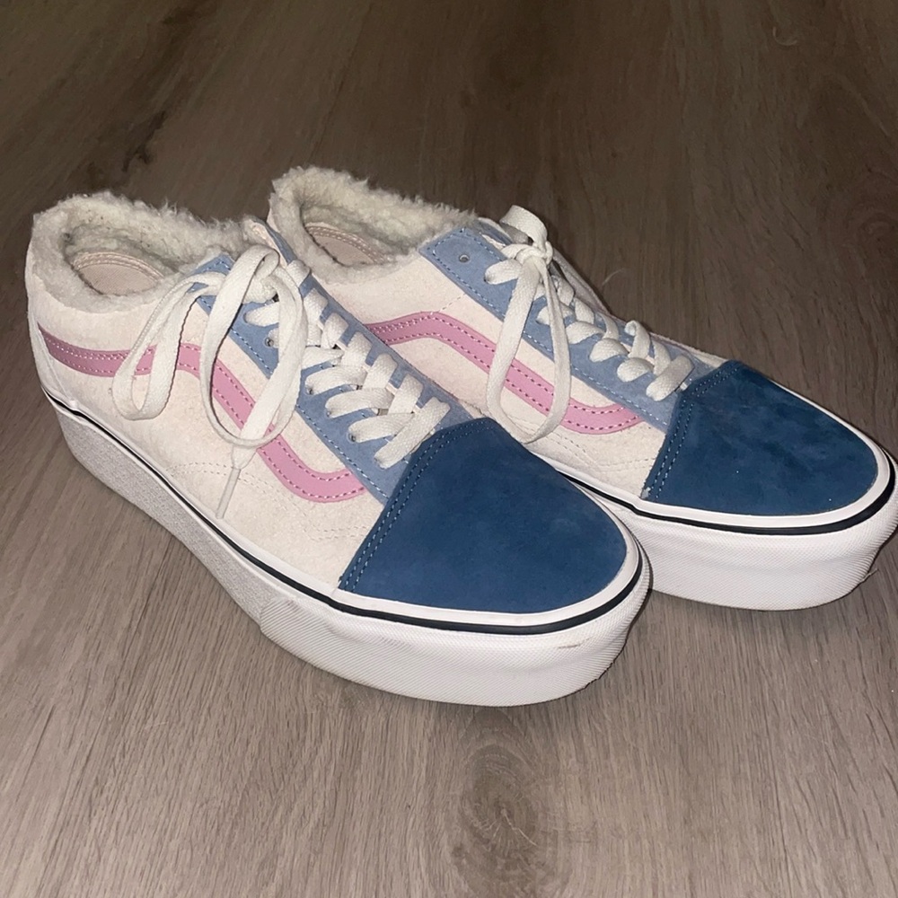 Multi-Colored Platform Vans